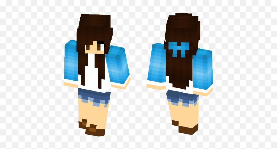 3 Minecraft Skin For - Minecraft Skins Pink Hair Png,Minecraft Bow Png