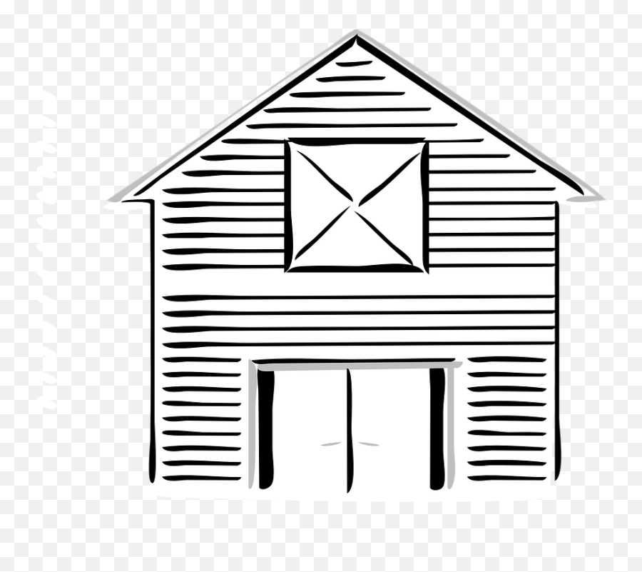 Barn Outline Free Vector Graphic High White Front - Png Barn Outline,Closed Png