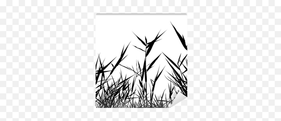 Grass Silhouette 03 - Detailed Illustration Wall Mural U2022 Pixers We Live To Change Weed Grass Silhouette Png,Grass Silhouette Transparent