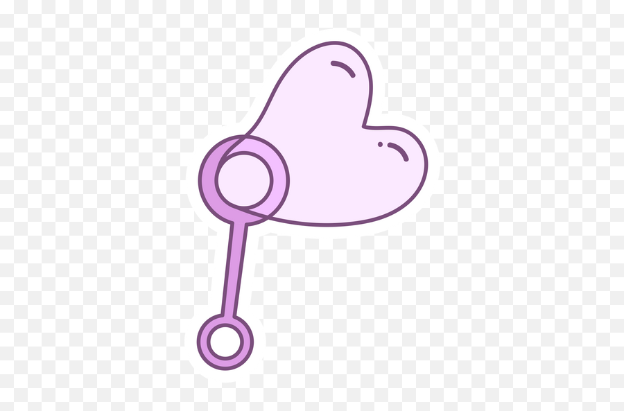 Purple Heart Soap Bubble Sticker - Sticker Mania Girly Png,Purple Heart Transparent