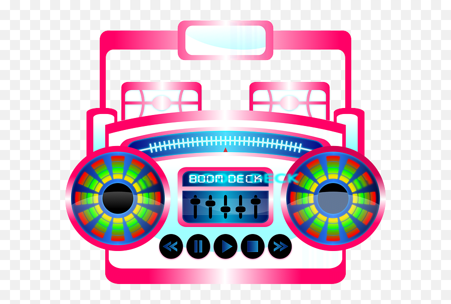 Music With Your Portable Boombox - Pop Music Clipart Png,Boombox Transparent