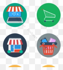 Flat Online Shopping And Cart Icon - Zientzia Museoa png