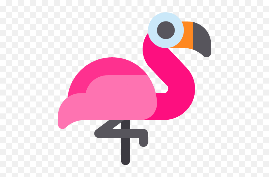 Flat Version Flamingo Icon Png