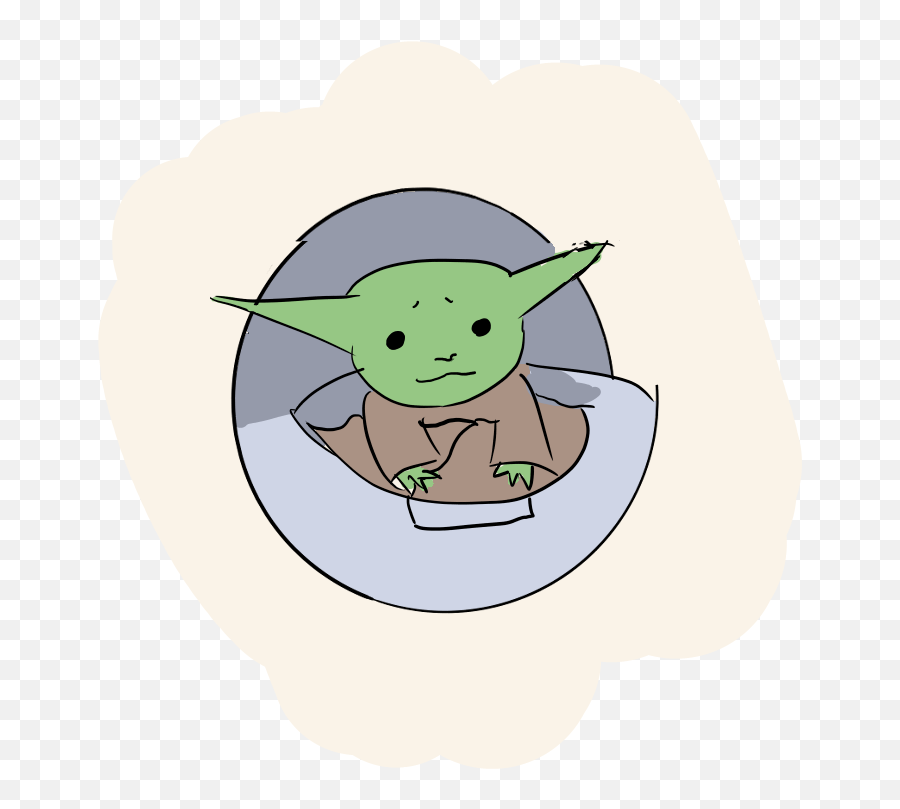 Doodled A Babie While Bored In Class Ryiddle Baby Yoda - Baby Yoda Transparent Cartoon Png,Yoda Png