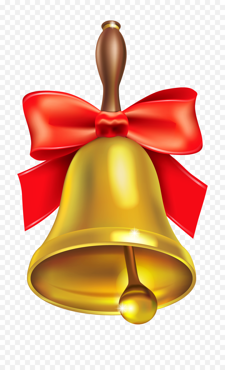 Christmas Bell With Bow Png Image - Purepng Free Christmas Bell Clip Art,Gold Bow Transparent Background