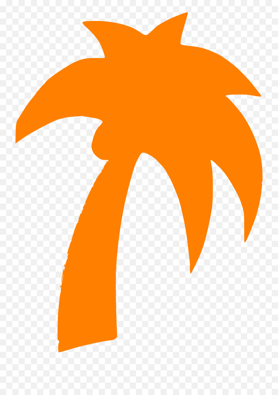 Palm Tree Orange Clip Art - Vector Clip Art Red Palm Tree Clip Art Png,Orange Tree Png