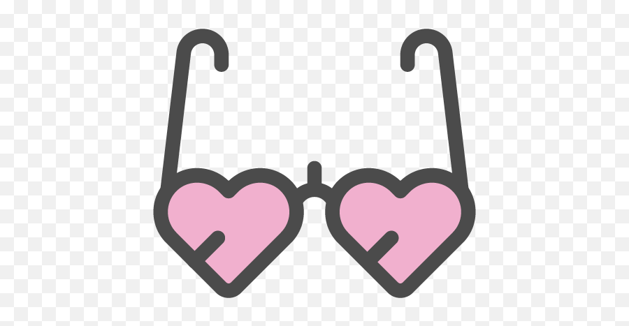 Heart Glasses Icon Iconbros - Girly Png,Heart Shaped Icon