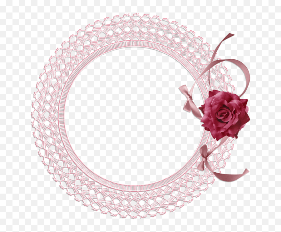 Vintage Lace Border Png - Cornici In Png Pink Lace Circle Transparent Lace Frame,Lace Border Png
