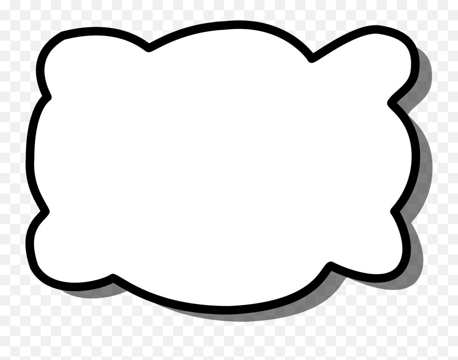 Speech Bubble Blank - Empty Frame For Message Png,Cloud Frame Png