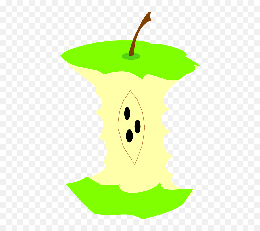 Green Apple Fall - Free Vector Graphic On Pixabay Green Apple Core Clipart Png,Bitten Apple Png