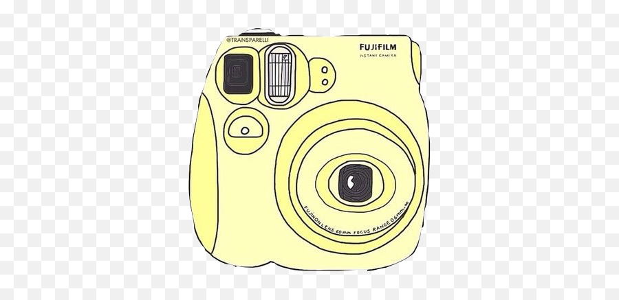 Digital Camera Clipart Polaroid - Yellow Polaroid Sticker Transparent Png,Polaroid Camera Png