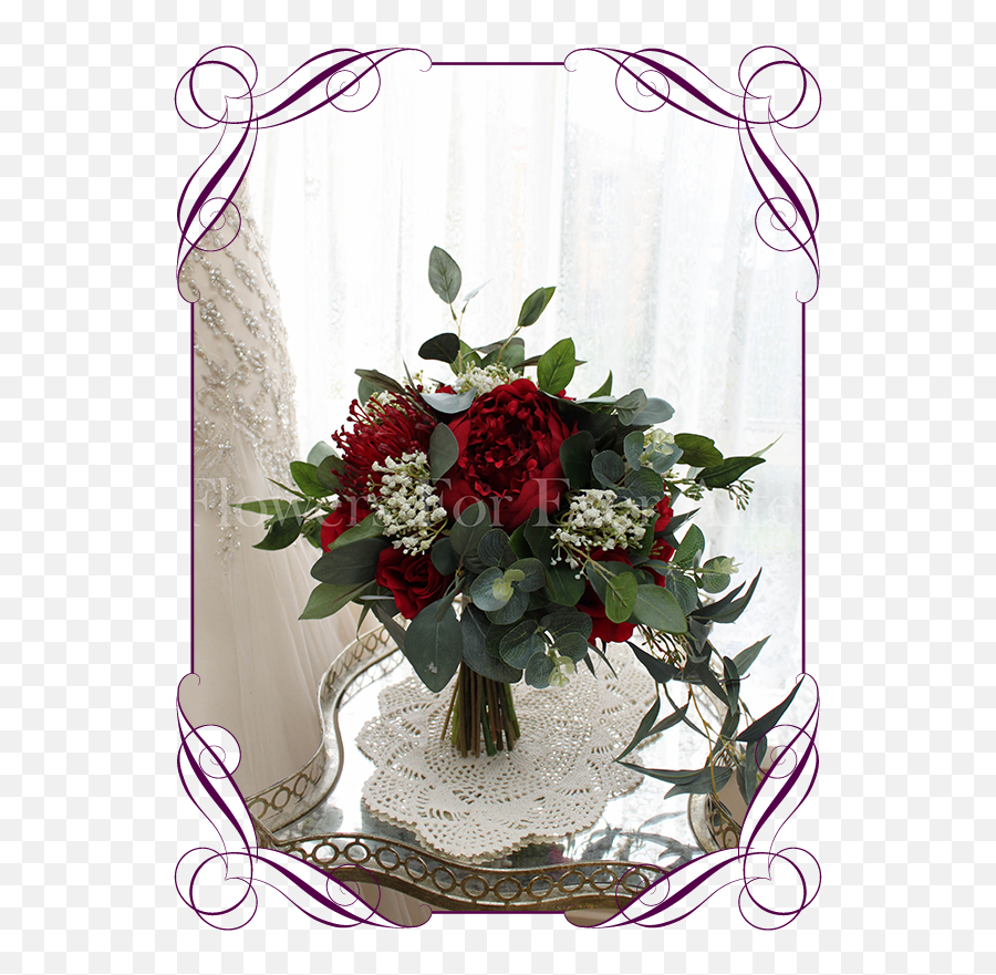 Australian Flowers Png 4 Image - Large Artificial Bridal Bouquet,Baby's Breath Png