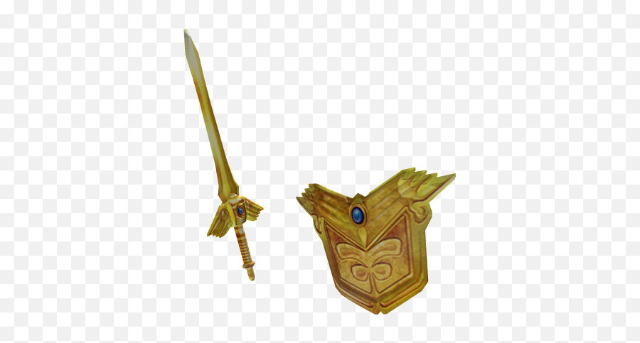 Epic Golden Sword And Shield - Roblox Roblox Epic Golden Sword And Shield Png,Sword And Shield Transparent