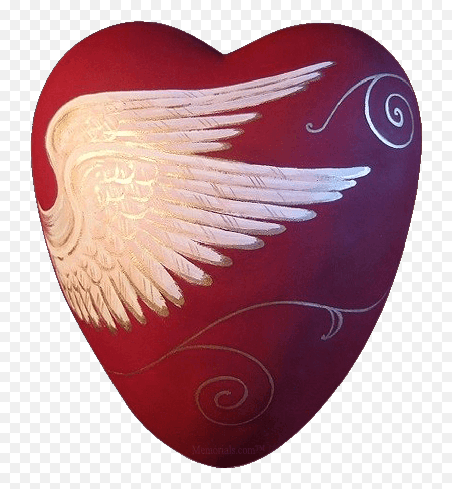 Angel Wings Ceramic Heart Urn - Eagle Png,Angel Wings Logo