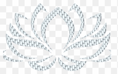 Clipart Silver Lotus Flower No Background - Logo Black png