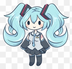 I Did A Cute Miku Chibi And Thought It Belonged Here Vocaloid - Cute Miku Chibi Png,Miku Png
