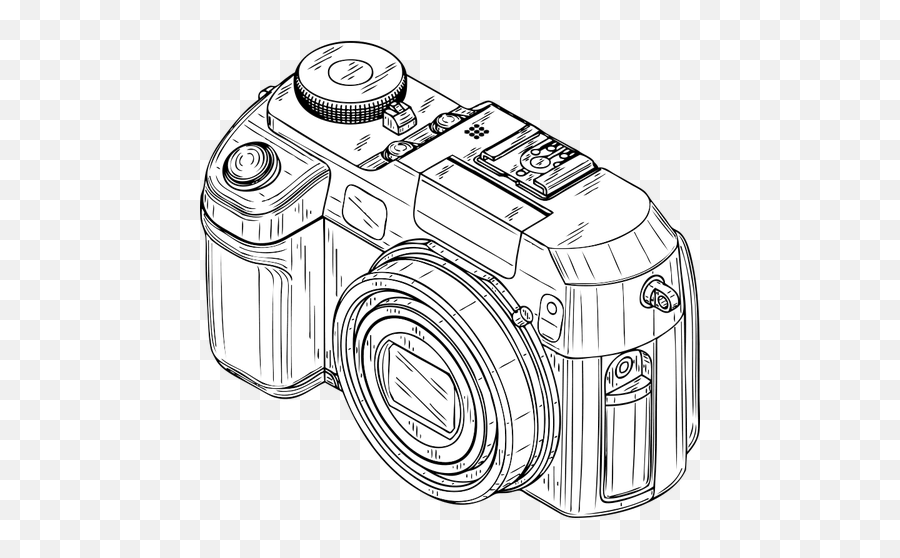 Camera Drawing Png 4 Image - Digital Camera Clip Art Black And White,Camera Drawing Png