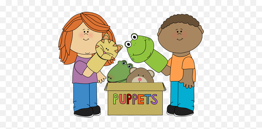 Kids - Playingwithpuppetspng Clip Art Library Kids Playing With Puppets Clipart,Puppet Png