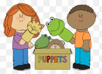 Kids - Playingwithpuppetspng Clip Art Library Kids Playing With Puppets Clipart,Puppet Png