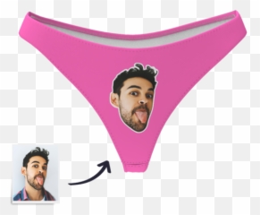 Womenu0027s Custom Face Thong Panty - Thong Clipart Full Size Calcinha Personalizada Png,Panties Png