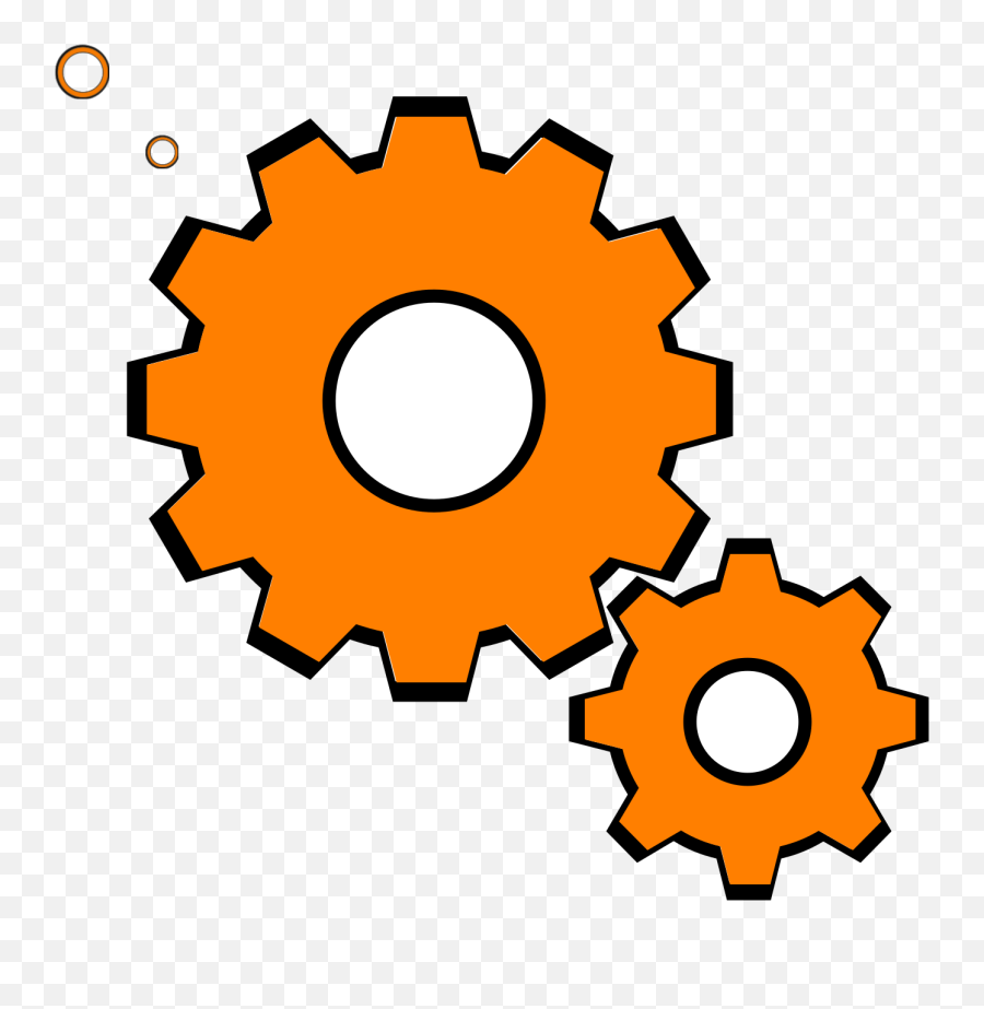 Orange Cogs Svg Vector Clip Art - Svg Clipart Orange Gear Clipart Png,Cogs Png