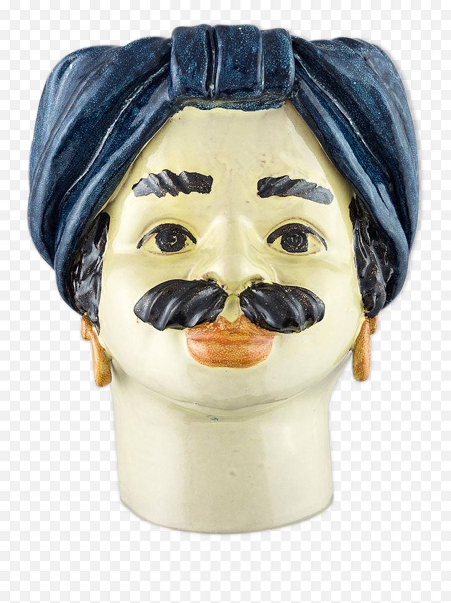 Blue Turban Head Vase Selency - Dastar Png,Turban Transparent