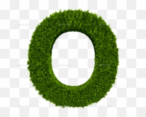 3d Grass Letters - Circle Png,Letter O Png