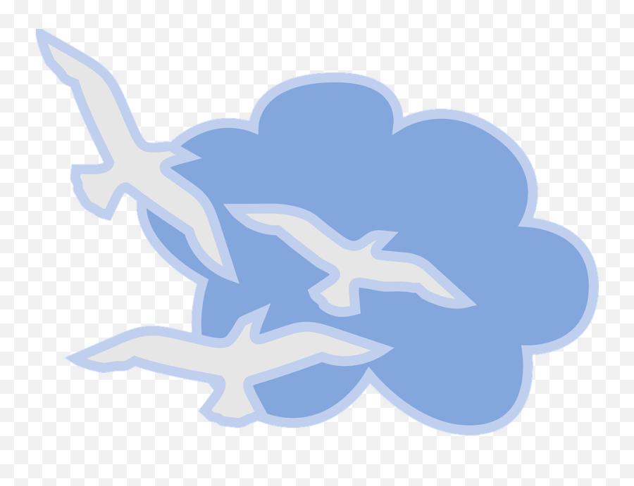 Cloud Blue White - Free Vector Graphic On Pixabay Birds Flying In The Sky Clipart Png,Doves Flying Png