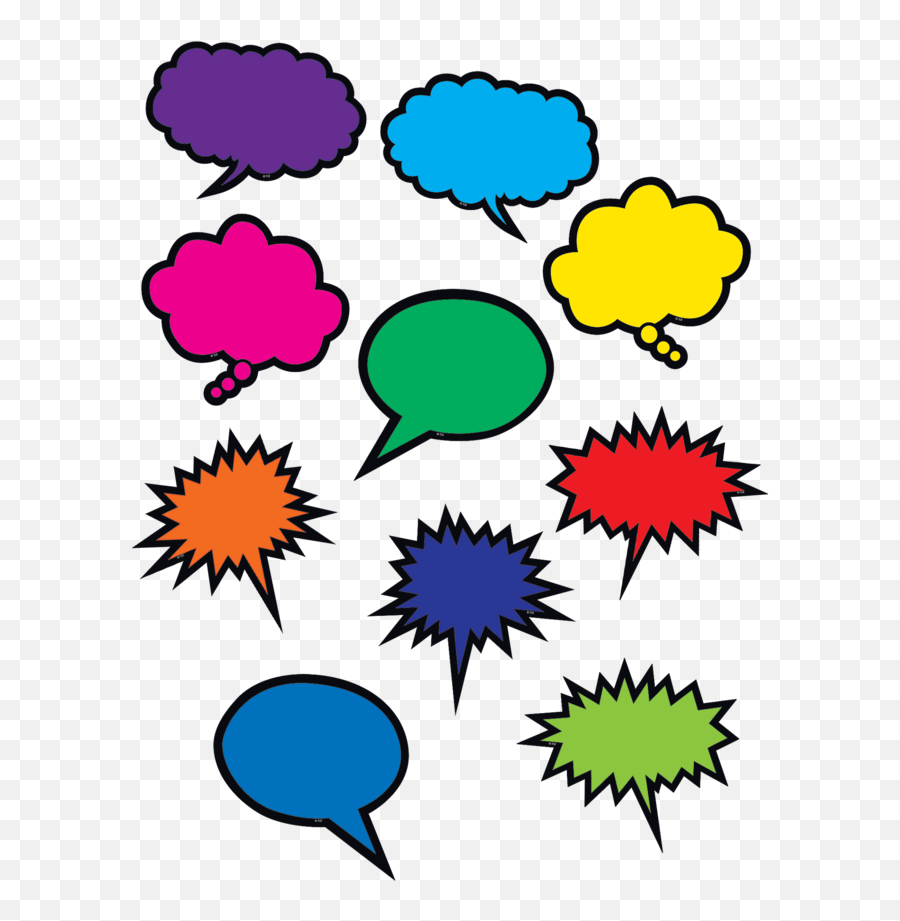 Thought Bubble Clipart Png - Colorful Speech Bubbles Clipart,Bubbles Clipart Png