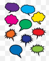 Thought Bubble Clipart Png - Colorful Speech Bubbles
