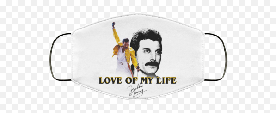Freddie Mercury Love Of My Life Face Mask - Freddie Mercury Face Mask Png,Freddie Mercury Png
