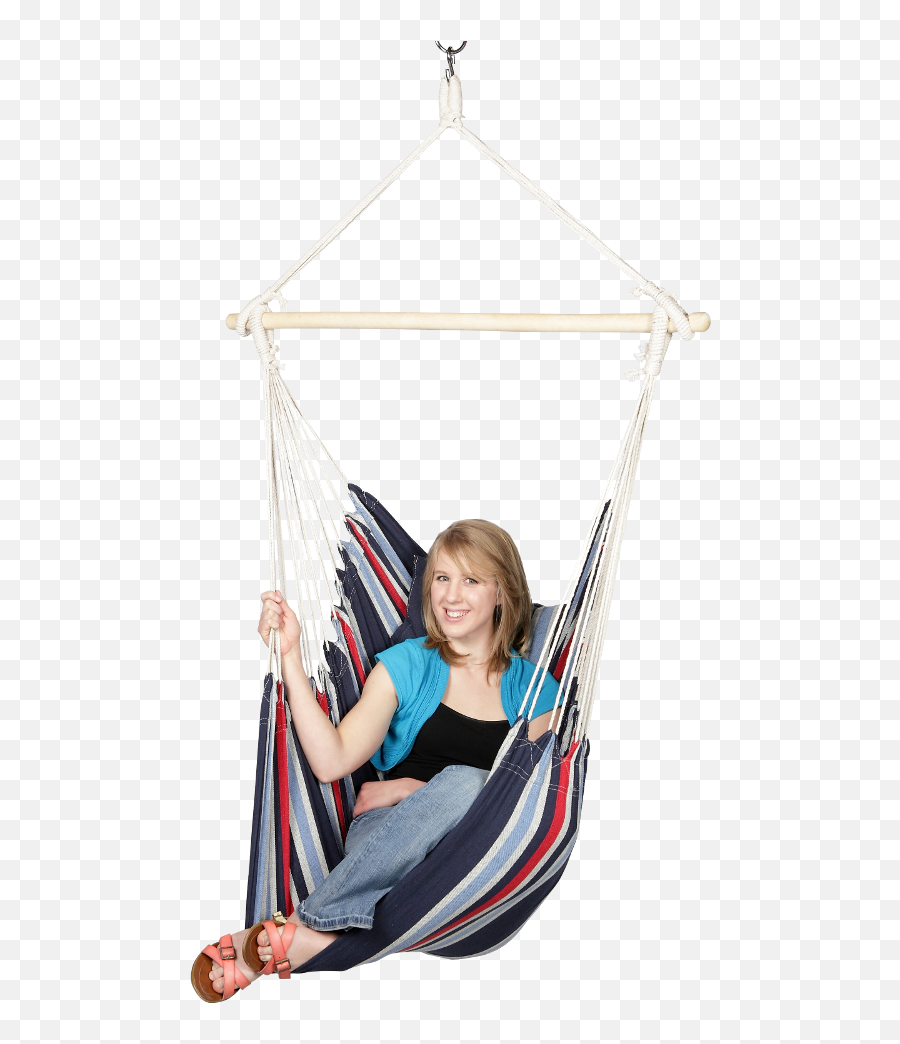 Blue Sky Hammocks Cotton Chair Hammock - Hammock Png,Hammock Png