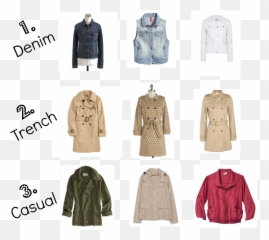 Spring Outerwear Essentials - La Petite Pear Kinds Of Outerwear Png,Trench Coat Png