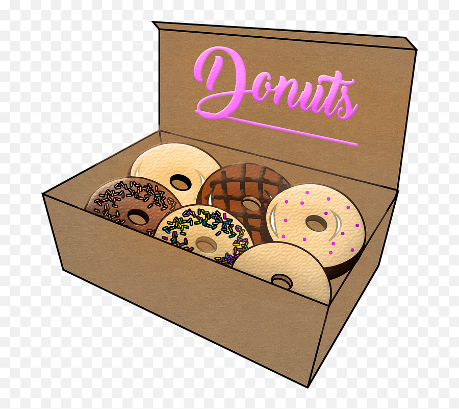 Donuts In Box - Caixa De Donuts Png,Donuts Png