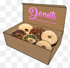 Donuts In Box - Caixa De Donuts Png,Donuts Png