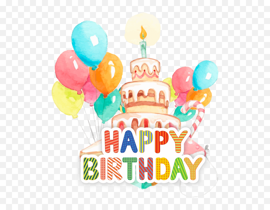 Happy Birthday Watercolor Png Image - Happy Birthday Watercolor Png,Happy Birthday Logo Png