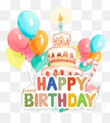 Happy Birthday Watercolor Png Image - Happy Birthday Watercolor Png,Happy Birthday Logo Png