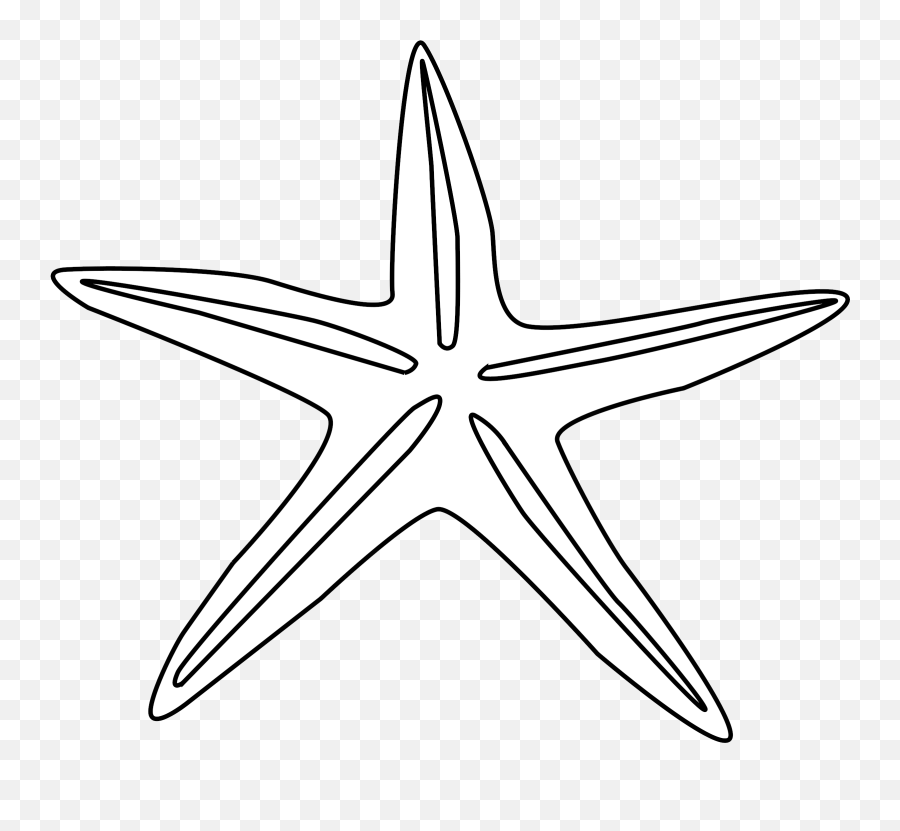 Starfish Outline Clip Art Free Clipart I 1166677 - Png Star Shaped Objects Drawing,Star Outline Png
