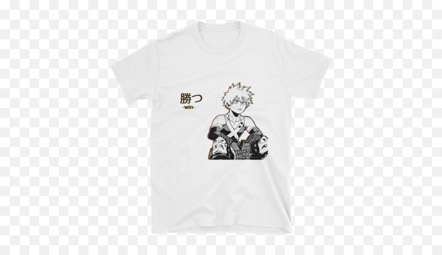 Katsuki Bakugou - Win Shortsleeve Unisex Tshirt Poster De Anime En Blanco Y Negro Png,Bakugou Png