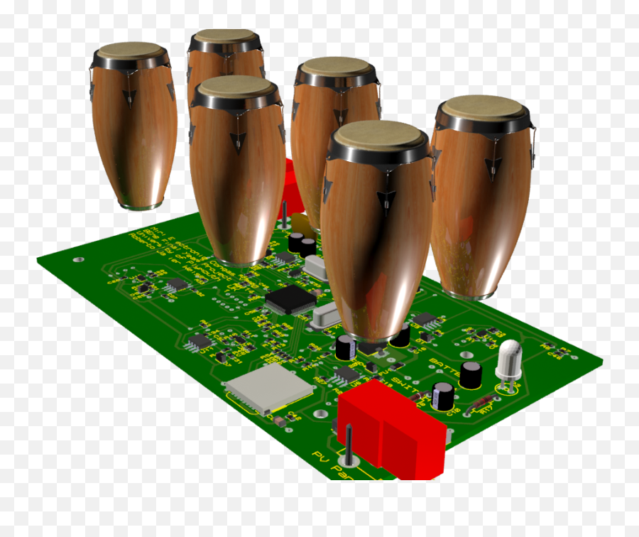 Download Mini Electronic Congas 1 Yejqrf4ec8 - Six Congas Printed Circuit Board Png,Congas Png