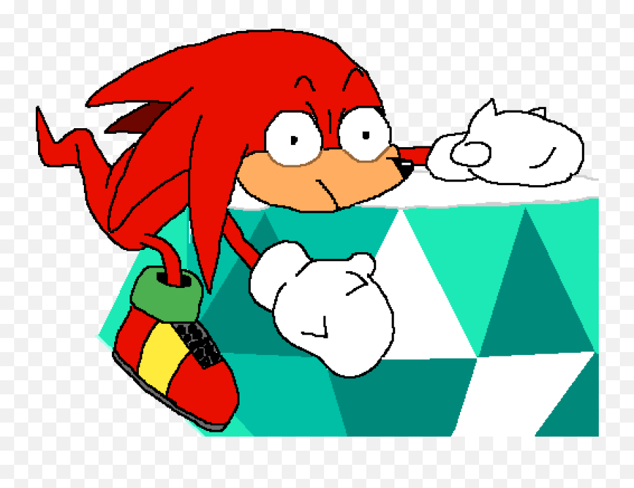 Pixilart - Knuckles Proctects The Master Emerald By Knuckles Sonic Mania Sonic Png,Knuckles Png
