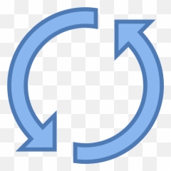 Download Refresh Icon - Windows 10 PNG Image Blue Transparent Background