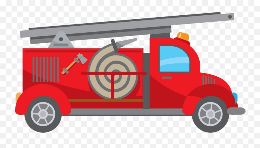 Fire Truck Clipart - Clipartworld Orange Clip Art Png,Cartoon Fire Transparent