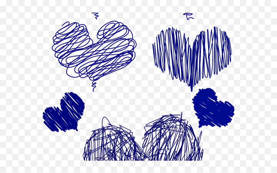 Hand Drawn - Hand Drawn Blue Heart Png,Hand Drawing Png