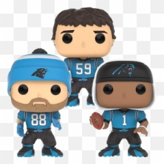 Covetly Funko Pop Football Carolina Panthers 3 - Pack Luke Kuechly png