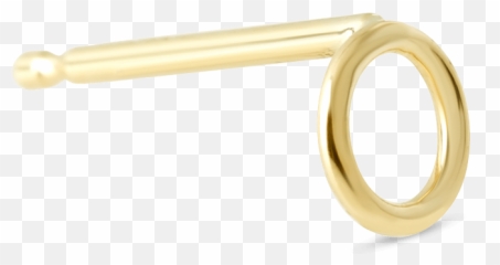 Tiny Open Circle Stud Earring - Solid png