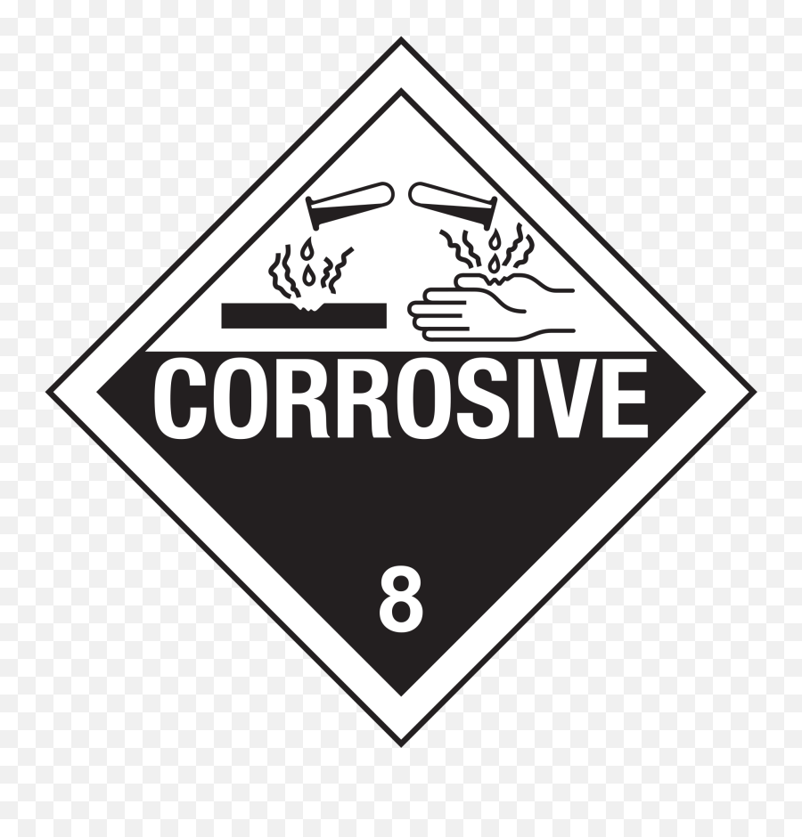 Filedot Hazmat Class 8svg - Wikipedia Corrosive Placard Png,Hazmat Icon