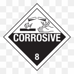 Filedot Hazmat Class 8svg - Wikipedia Corrosive Placard png