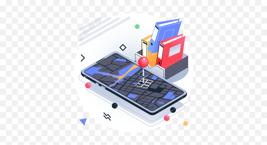 Delivery Location Icon - Download In Isometric Style Portable Png,Location Tracking Icon