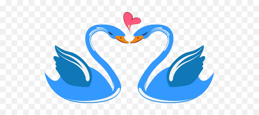 Heart Clipart Swan - Swan Cartoon Clipart Png Transparent Swans Vector,Swan Png